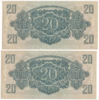 1944. 20P "A Vöröshadsereg Parancsnoksága" (2x) sorszámkövetők "AY 253433 - AY 253434...