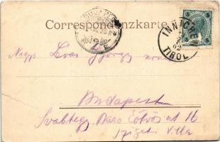 1902 San Candido, Innichen (Südtirol); Innichen mit Schusterspitze und Haunold (wet corners)