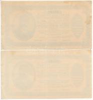 Budapest 1930. "Revíziós Pengő" arcképes változat (2db) sorszámkövető, kitöltött, bélyegzé...