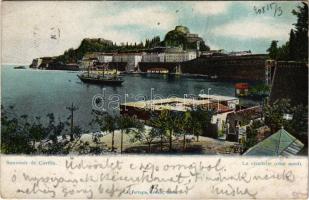 1908 Corfu, Corfou, Kerkyra; La citadelle (cote nord) / citadel (wet corner)