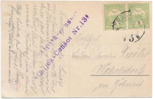 Komárom, Komárno; "Viribus Unitisi" Tiszti pavilon. Vasúti levelezőlapárusítás 2394. / off...