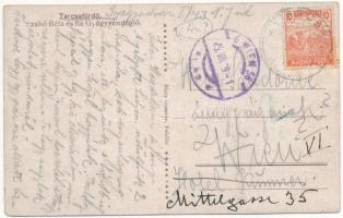 1919 Tarcsafürdő, Bad Tatzmannsdorf; Szabó Béla és fia gyógyvendéglő belső, étterem pincérekkel. Bla...