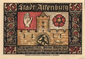 Német Birodalom/Weimari Köztársaság/Altenburg 1921. 50Pf (8x) 8klf db, teljes sor T:I,I-