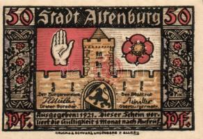 Német Birodalom/Weimari Köztársaság/Altenburg 1921. 50Pf (8x) 8klf db, teljes sor T:I,I-