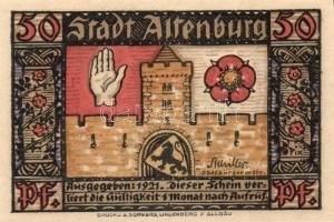 Német Birodalom/Weimari Köztársaság/Altenburg 1921. 50Pf (8x) 8klf db, teljes sor T:I,I-