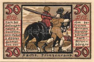 Német Birodalom/Weimari Köztársaság/Altenburg 1921. 50Pf (8x) 8klf db, teljes sor T:I,I-