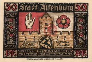 Német Birodalom/Weimari Köztársaság/Altenburg 1921. 50Pf (8x) 8klf db, teljes sor T:I,I-