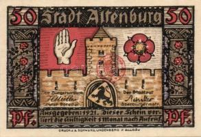 Német Birodalom/Weimari Köztársaság/Altenburg 1921. 50Pf (8x) 8klf db, teljes sor T:I,I-