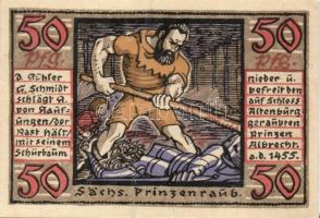 Német Birodalom/Weimari Köztársaság/Altenburg 1921. 50Pf (8x) 8klf db, teljes sor T:I,I-