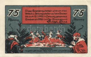 Német Birodalom/Weimari Köztársaság/Schierhe im Harz Brocken 1921. 10Pf + 25Pf + 50Pf + 75Pf 4klf db...