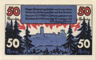 Német Birodalom/Weimari Köztársaság/Schierhe im Harz Brocken 1921. 10Pf + 25Pf + 50Pf + 75Pf 4klf db...