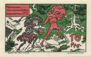 Német Birodalom/Weimari Köztársaság/Schierhe im Harz Brocken 1921. 10Pf + 25Pf + 50Pf + 75Pf 4klf db...