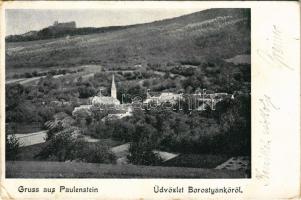 1906 Pozsonyborostyánkő, Stupavsky Podzámok, Borinka (Stomfa, Stupava); látkép, vár / general view, castle (EK)