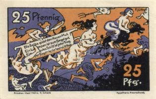 Német Birodalom/Weimari Köztársaság/Schierhe im Harz Brocken 1921. 10Pf + 25Pf + 50Pf + 75Pf 4klf db...