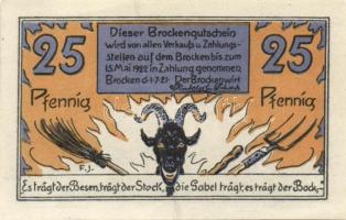 Német Birodalom/Weimari Köztársaság/Schierhe im Harz Brocken 1921. 10Pf + 25Pf + 50Pf + 75Pf 4klf db...