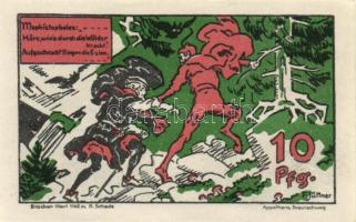 Német Birodalom/Weimari Köztársaság/Schierhe im Harz Brocken 1921. 10Pf + 25Pf + 50Pf + 75Pf 4klf db...