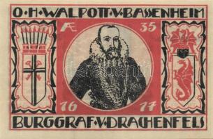 Német Birodalom/Weimari Köztársaság/Königswinter 1921. 25Pf + 50Pf + 75Pf 3klf db, teljes sor T:I