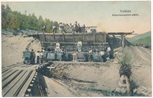 Vulkán, Zsivadejvulkán, Vulcan; Kőszénszállító sikló, iparvasút a bányában. Herz Henrik kiadása / industrial railway in the mine, coal transport (fl)