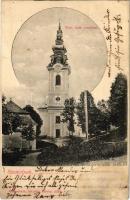 1907 Szomolnok, Schmölnitz, Smolník; Római katolikus templom. Wlaszlovits Gusztáv kiadása / Catholic church (r)