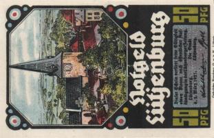 Német Birodalom/Weimari Köztársaság/Lütjenburg 1921. 25Pf + 50Pf + 100Pf 3klf db, teljes sor T:I