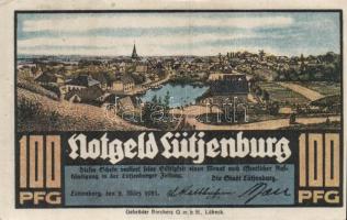 Német Birodalom/Weimari Köztársaság/Lütjenburg 1921. 25Pf + 50Pf + 100Pf 3klf db, teljes sor T:I