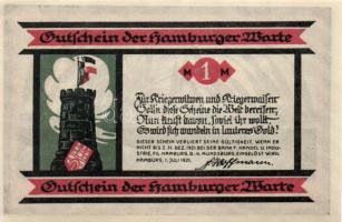 Német Birodalom/Weimari Köztársaság/Hamburg 1921. 50Pf + 75Pf + 1M 3klf db, teljes sor T:I