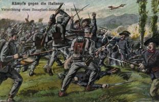 Military WWI. Victorious battle against the Italian troops