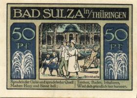 Német Birodalom/Weimari Köztársaság/Sulza 1921. 10Pf + 25Pf + 50Pf (2x) + 75Pf (2x) 6klf db, teljes ...