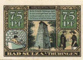 Német Birodalom/Weimari Köztársaság/Sulza 1921. 10Pf + 25Pf + 50Pf (2x) + 75Pf (2x) 6klf db, teljes ...