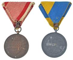 1939. "Magyar Bronz Vitézségi Érem" bronz kitüntetés mellszalaggal + 1941. "Délvidéki...