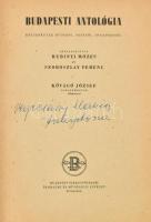 Rubinyi Mózes és Szoboszlay Ferenc Budapesti Antológia. Bp., én. Budapesti Székesfővárosi Irodalmi és Művészeti Intézet. Félvászon kötésben