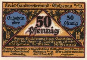 Német Birodalom/Weimari Köztársaság/Stolzenau 1921. 25Pf (3x) + 50Pf (3x) + 75Pf (3x) + 1M (3x) 12kl...