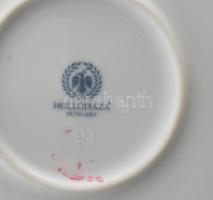 Hollóházi Jurcsák László által tervezett mintával díszített porcelán bonbonier, matricás, jelzett, a...