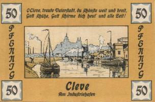 Német Birodalom/Weimari Köztársaság/Cleve 1921. 50Pf (4x) 4klf db, teljes sor T:I-