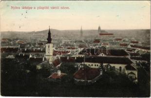 1913 Nyitra, Nitra; látkép a püspöki várról nézve. Iritzer Zsigmond kiadása / view from the bishop&#039;s castle (ázott sarok / wett corner)