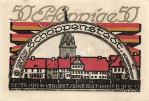 Német Birodalom/Weimari Köztársaság/Schöppenstedt 1921. 50Pf (10x) 10klf db, teljes sor T:I