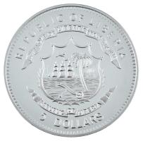 Libéria 2009. 5$ Cu "Nagy Hadvezérek - Vitéz Mihály" multicolor festéssel, kapszulában T:P...