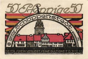 Német Birodalom/Weimari Köztársaság/Schöppenstedt 1921. 50Pf (10x) 10klf db, teljes sor T:I