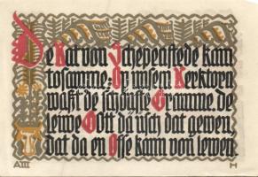 Német Birodalom/Weimari Köztársaság/Schöppenstedt 1921. 50Pf (10x) 10klf db, teljes sor T:I