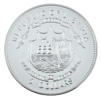 Libéria 2009. 5D ezüstözött Cu "Nagy Hadvezérek - Hannibál" multicolor festéssel, kapszulá...