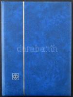 8 fekete lapos Leuchtturm luxus berakó kék borítóval, az első 4 oldal római számokkal soronként felcímkézve