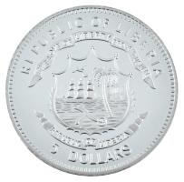 Libéria 2009. 5$ ezüstözött Cu "Nagy Hadvezérek - Savoyai Jenő" multicolor festéssel, kaps...