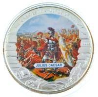 Libéria 2009. 5$ ezüstözött Cu "Nagy Hadvezérek - Julius Caesar" multicolor festéssel, kapszulában T:PP Liberia 2009. 5 Dollars silvered Cu "The Greatest Warlords of History - Julius Caesar" with multicolor picture, in capsule C:PP