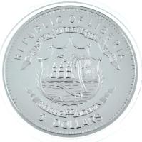 Libéria 2009. 5$ ezüstözött Cu "Nagy Hadvezérek - Julius Caesar" multicolor festéssel, kap...
