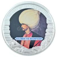 Libéria 2010. 5$ ezüstözött Cu "Nagy Hadvezérek - Nagy Szulejmán" multicolor festéssel, kapszulában T:PP Liberia 2010. 5 Dollars silvered Cu "The Greatest Warlords of History - Suleiman the Magnificent" with multicolor picture, in capsule C:PP