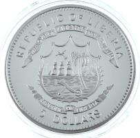 Libéria 2010. 5$ ezüstözött Cu "Nagy Hadvezérek - Nagy Szulejmán" multicolor festéssel, ka...