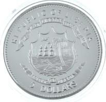 Libéria 2010. 5$ ezüstözött Cu "Nagy Hadvezérek - Garibaldi" multicolor festéssel, kapszul...