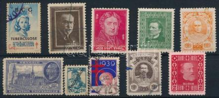 10 db klf külföldi levélzáró bélyeg stecklapon