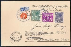 1932 Zeppelin levelezőlap Frankfurtba / Zeppelin postcard to Frankfurt