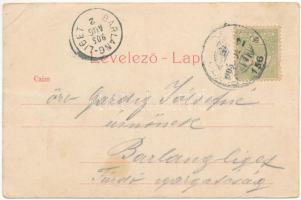 1905 Poprád, Tatra szálloda belső, étterem. Fuchs Gyula kiadása / hotel interior, restaurant (EK)